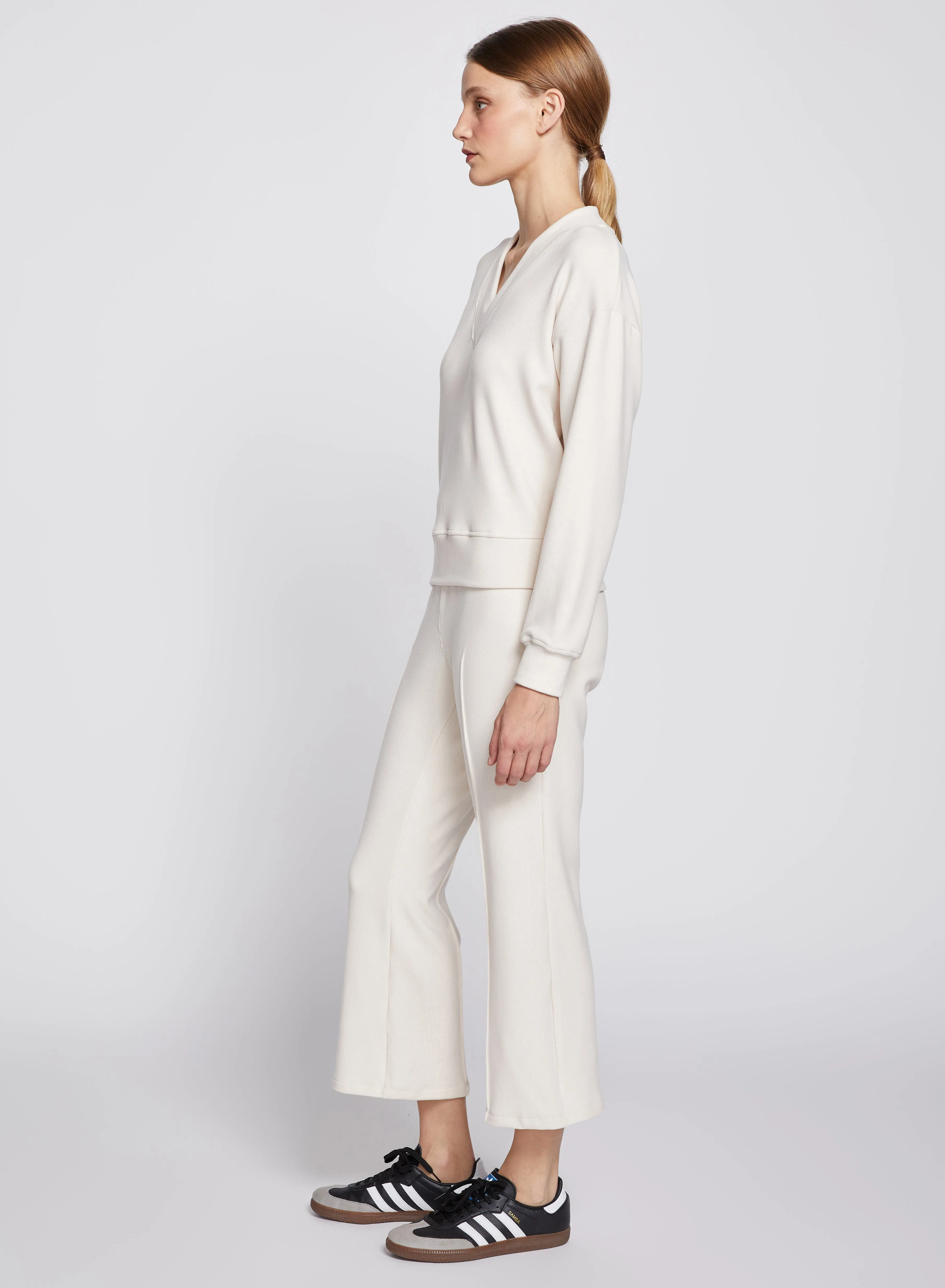 Honeyluxe V-Neck Pullover in Cream sold by Stateside product image thumbnail 3