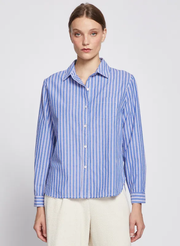 Striped Poplin Classic Shirt in Ryker sold by Stateside