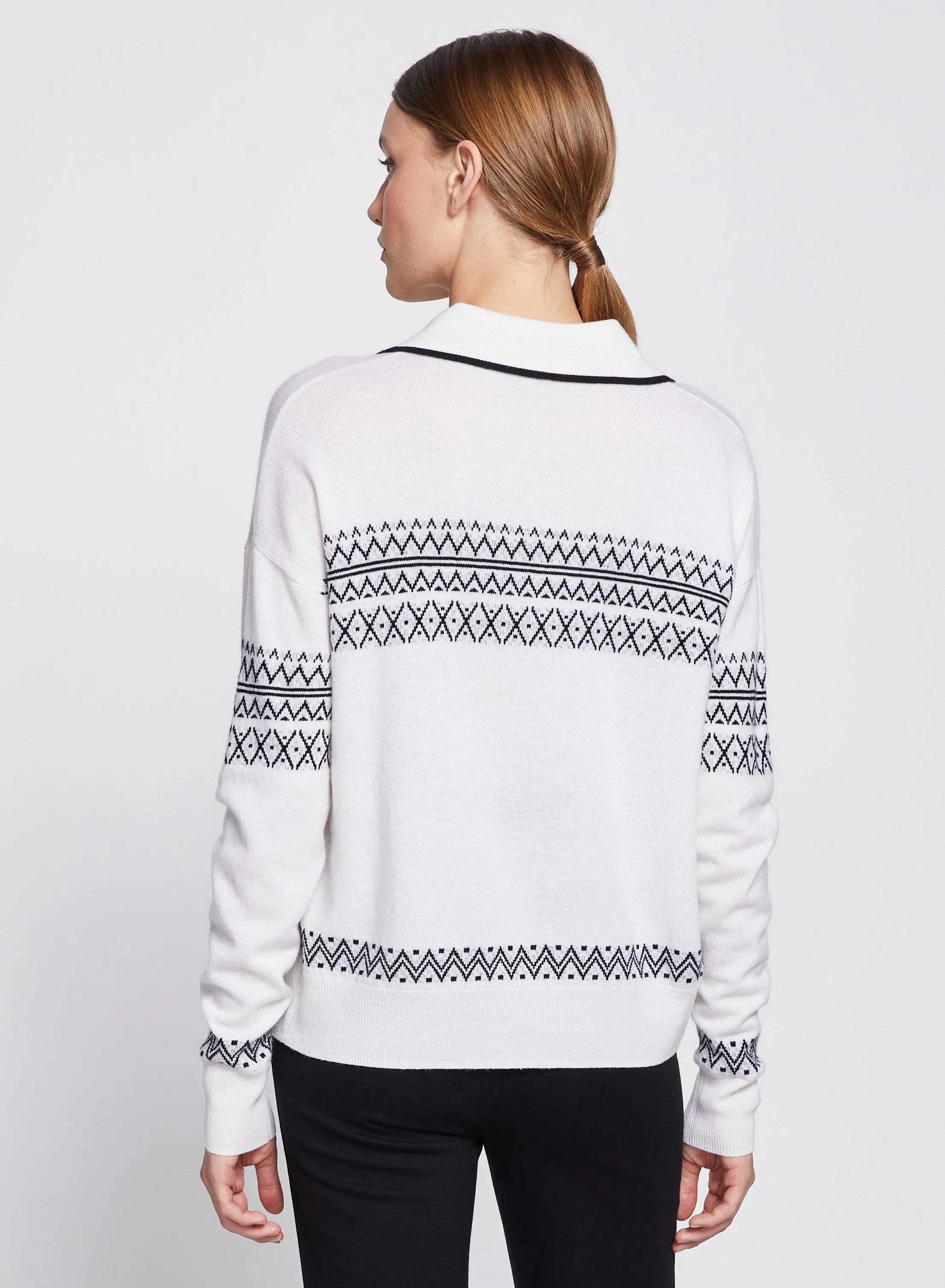 Faire Isle Collar Sweater in Cream sold by Stateside product image thumbnail 3