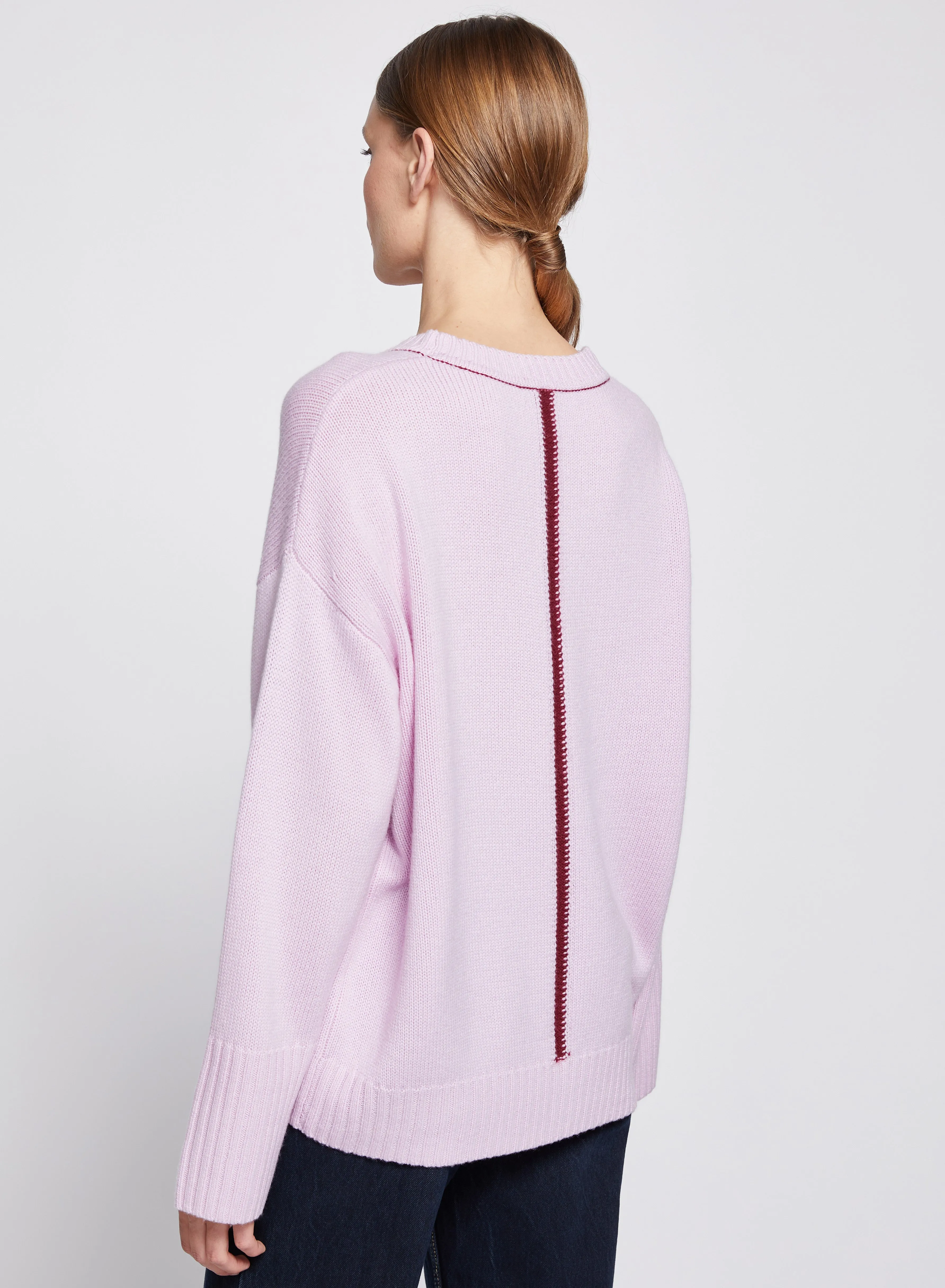 Crew Neck Sweater in Fragrant Lilac sold by Stateside product image thumbnail 3