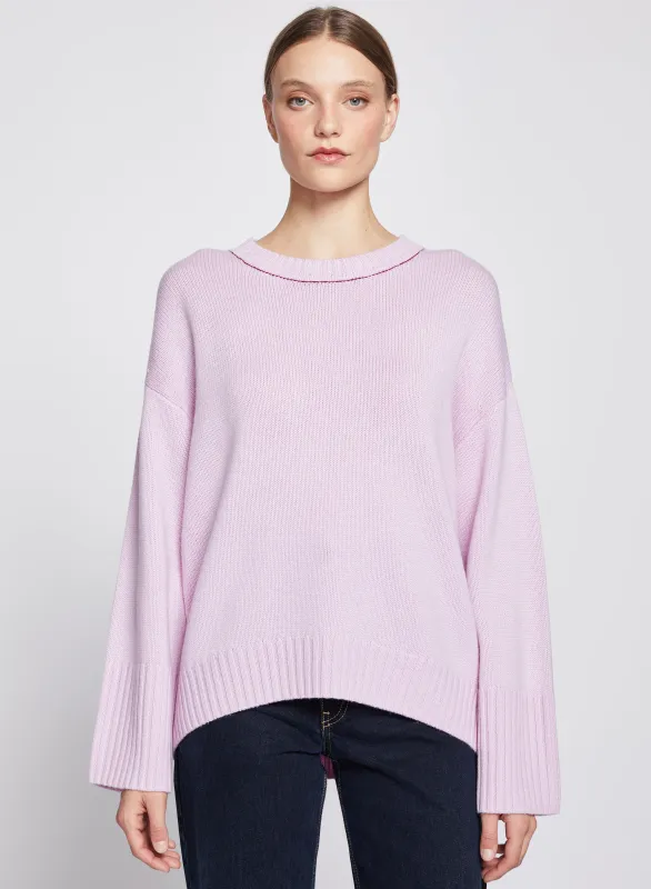 Crew Neck Sweater in Fragrant Lilac sold by Stateside