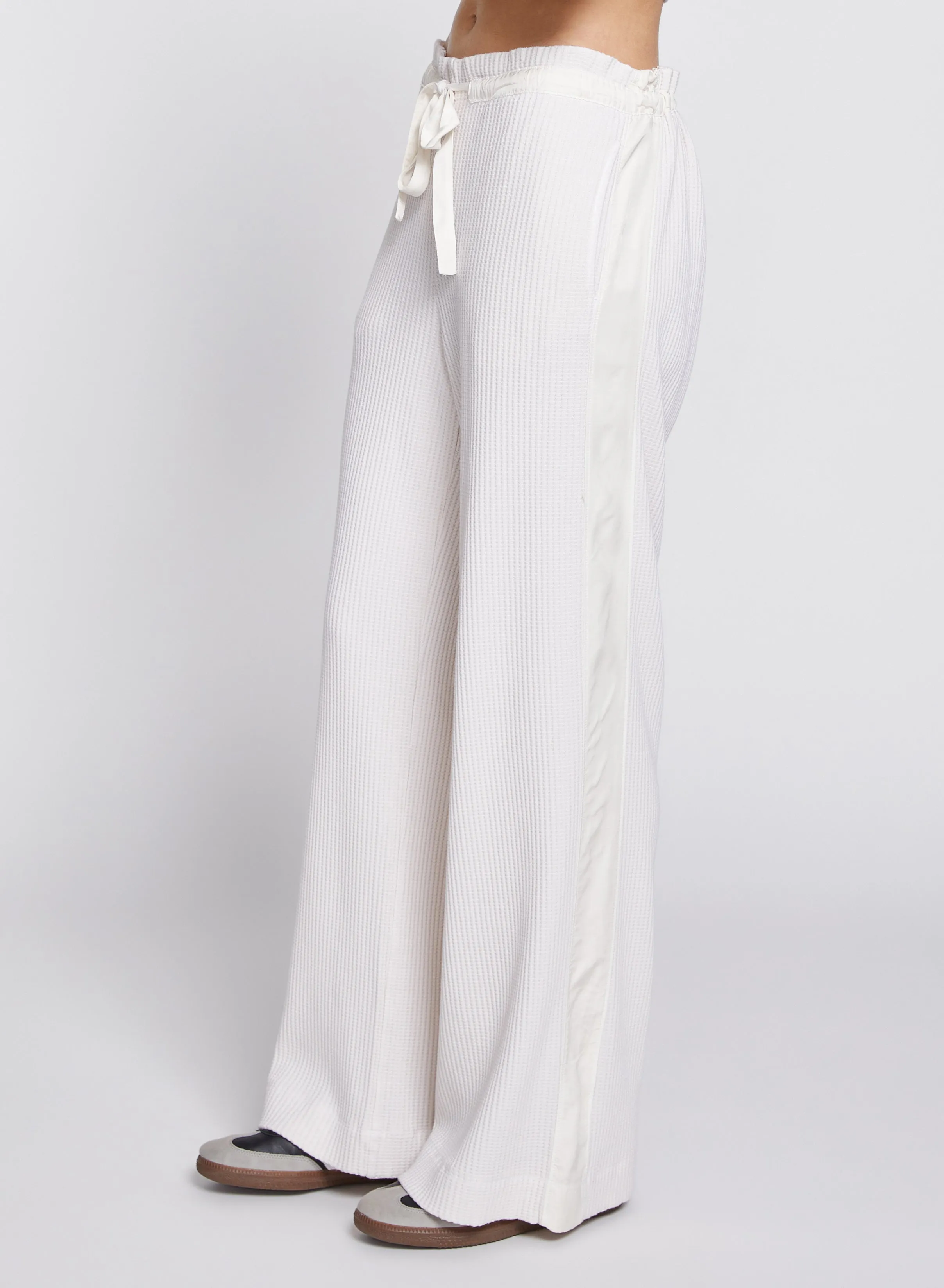 Luxe Thermal Ruched Waist Pant in Cream sold by Stateside product image thumbnail 2