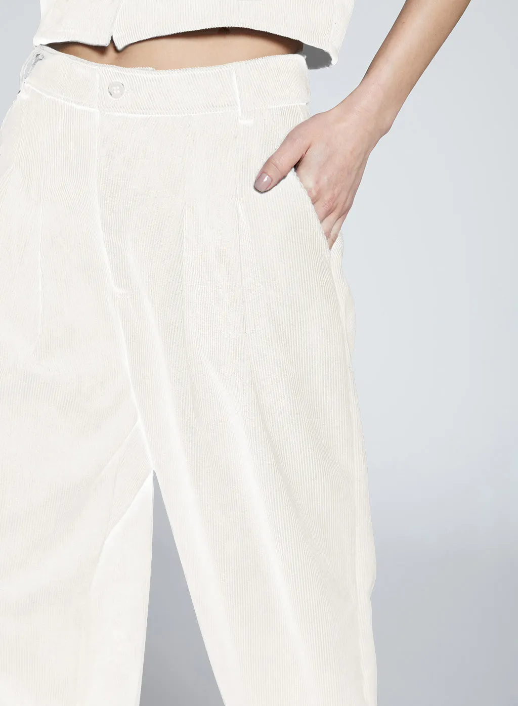 Schoolboy Cord Pant in Cream sold by Stateside product image thumbnail 4