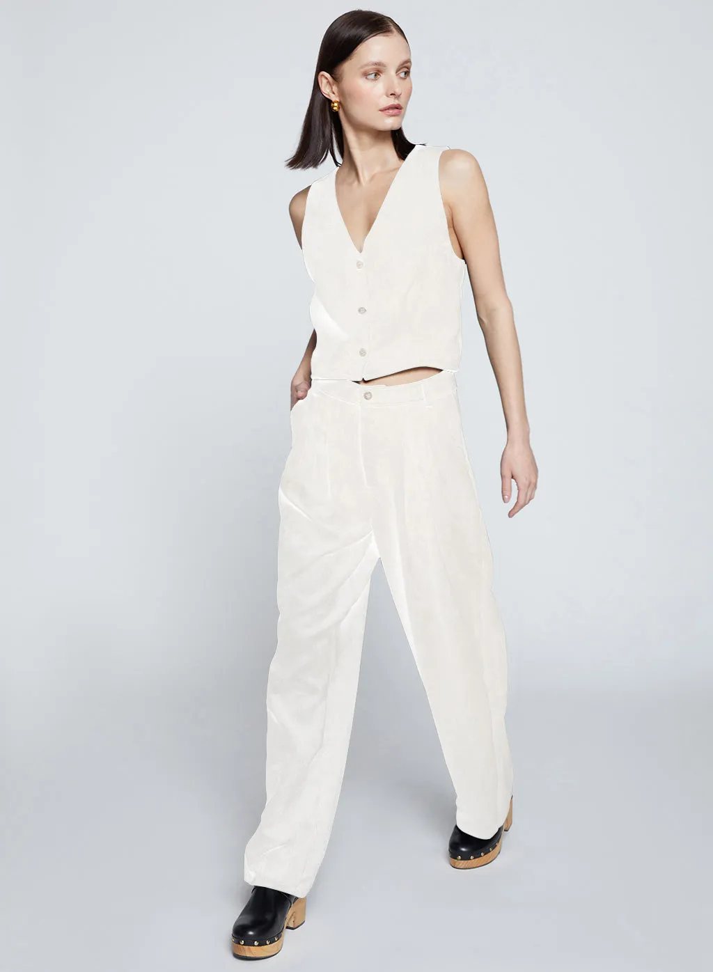 Schoolboy Cord Pant in Cream sold by Stateside product image thumbnail 3