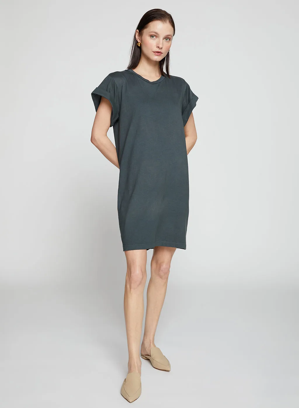 Cloud Jersey T-Shirt Dress in Verde sold by Stateside product image thumbnail 2