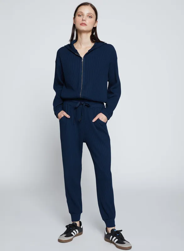 Luxe Thermal Drawstring Jogger in New Navy sold by Stateside