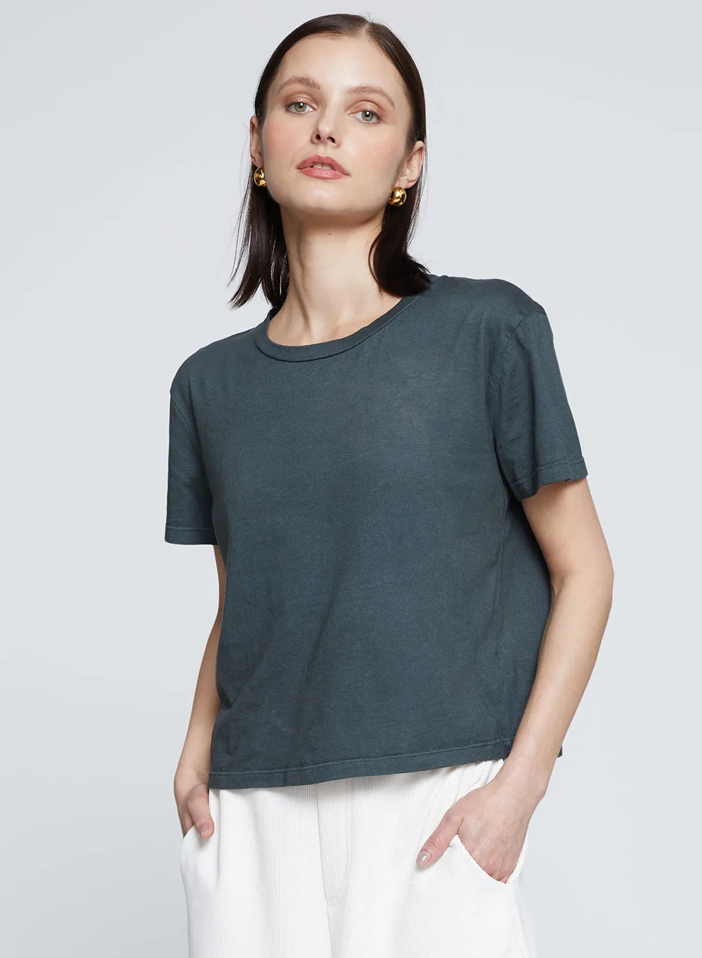 Cloud Jersey Short Sleeve Crew in Verde sold by Stateside product image thumbnail 2