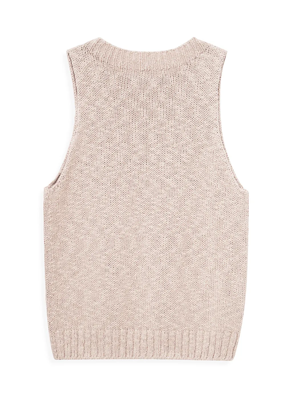 Cotton Linen Tank Sweater in Camel sold by Stateside product image thumbnail 4