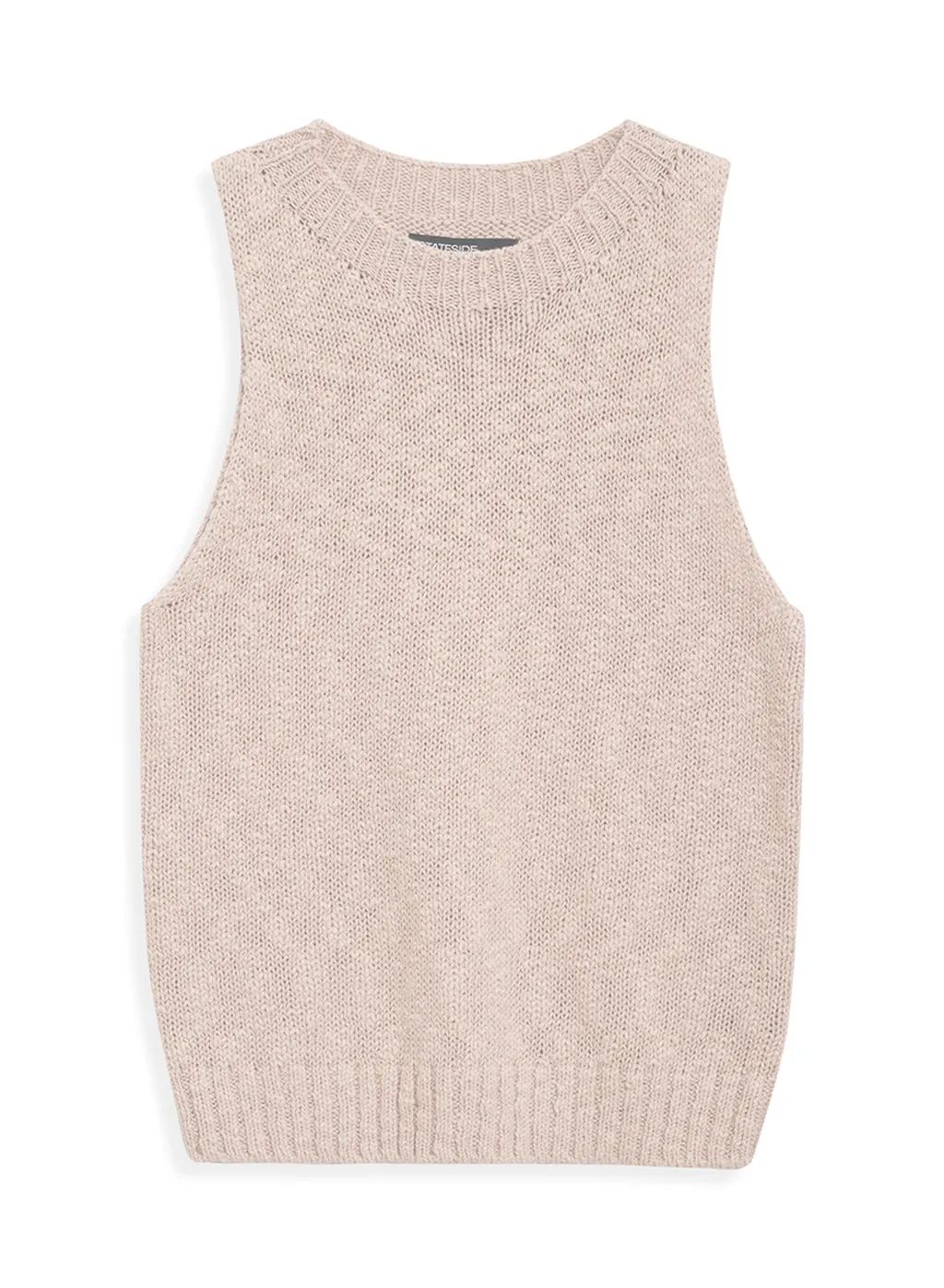 Cotton Linen Tank Sweater in Camel sold by Stateside product image thumbnail 3