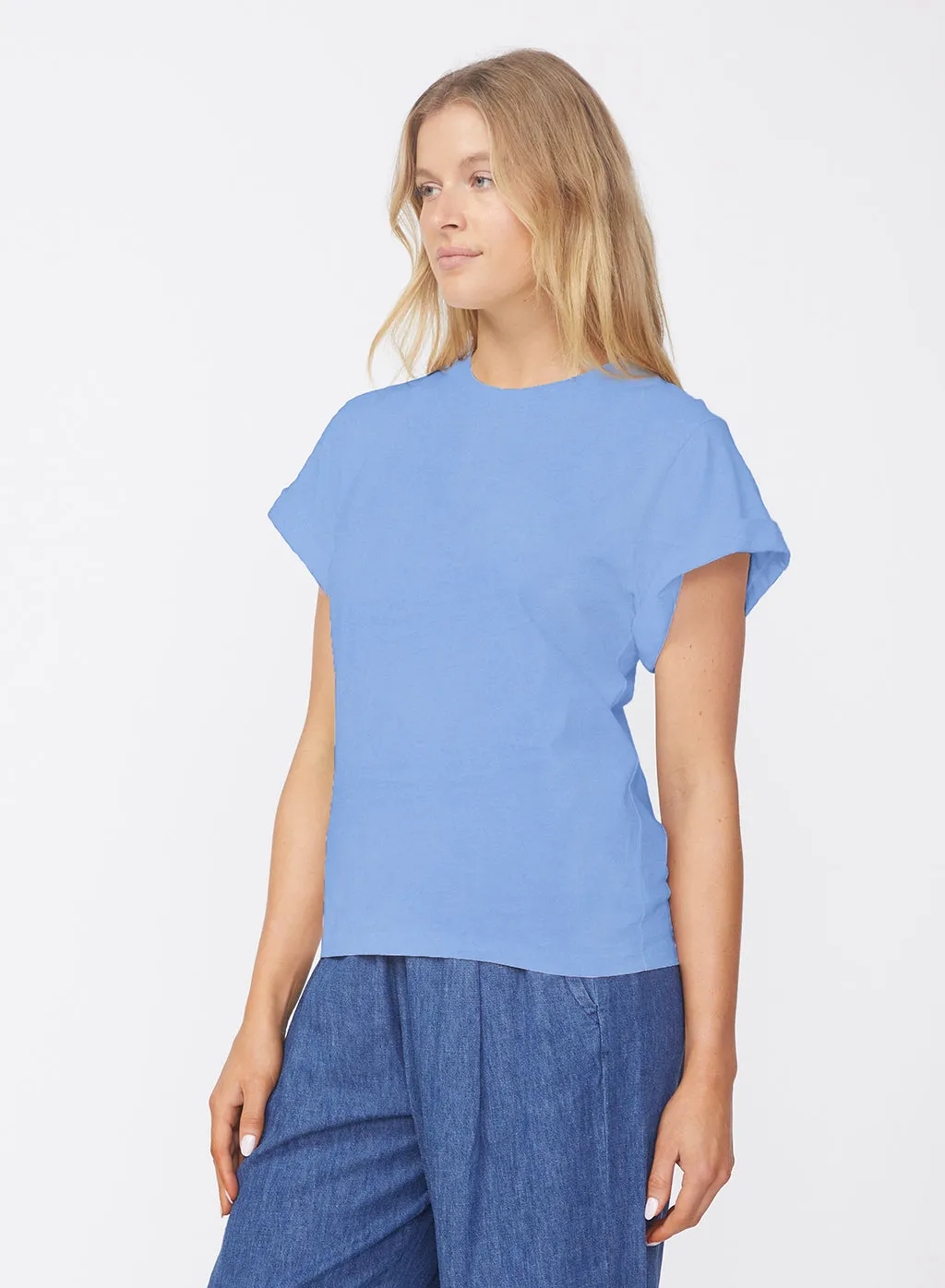 Cloud Jersey Oversized T-Shirt in Sea sold by Stateside product image thumbnail 2