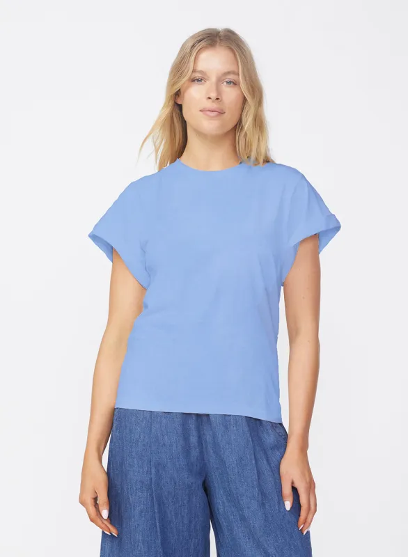 Cloud Jersey Oversized T-Shirt in Sea sold by Stateside