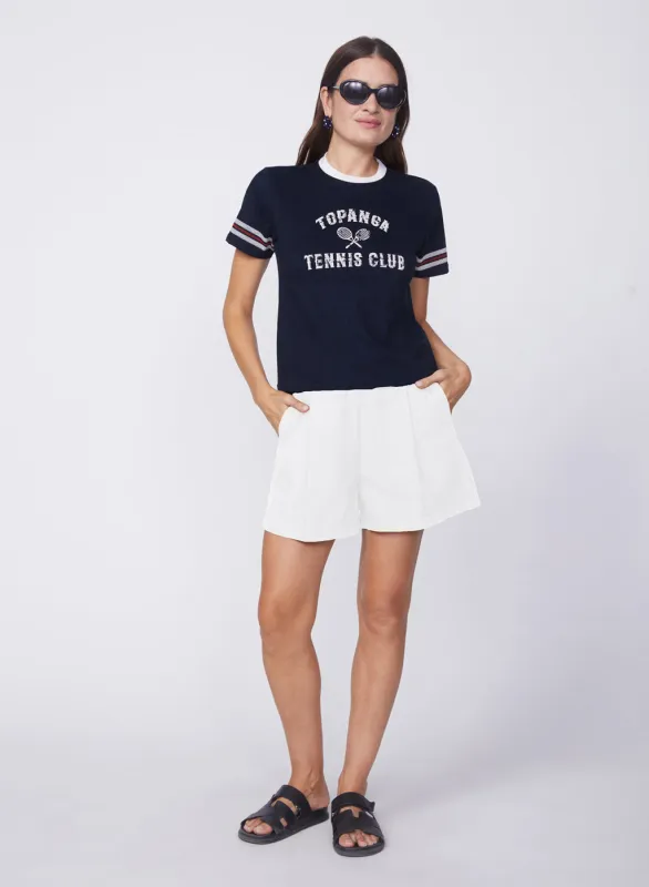 Fine Poplin Casual Short in White sold by Stateside