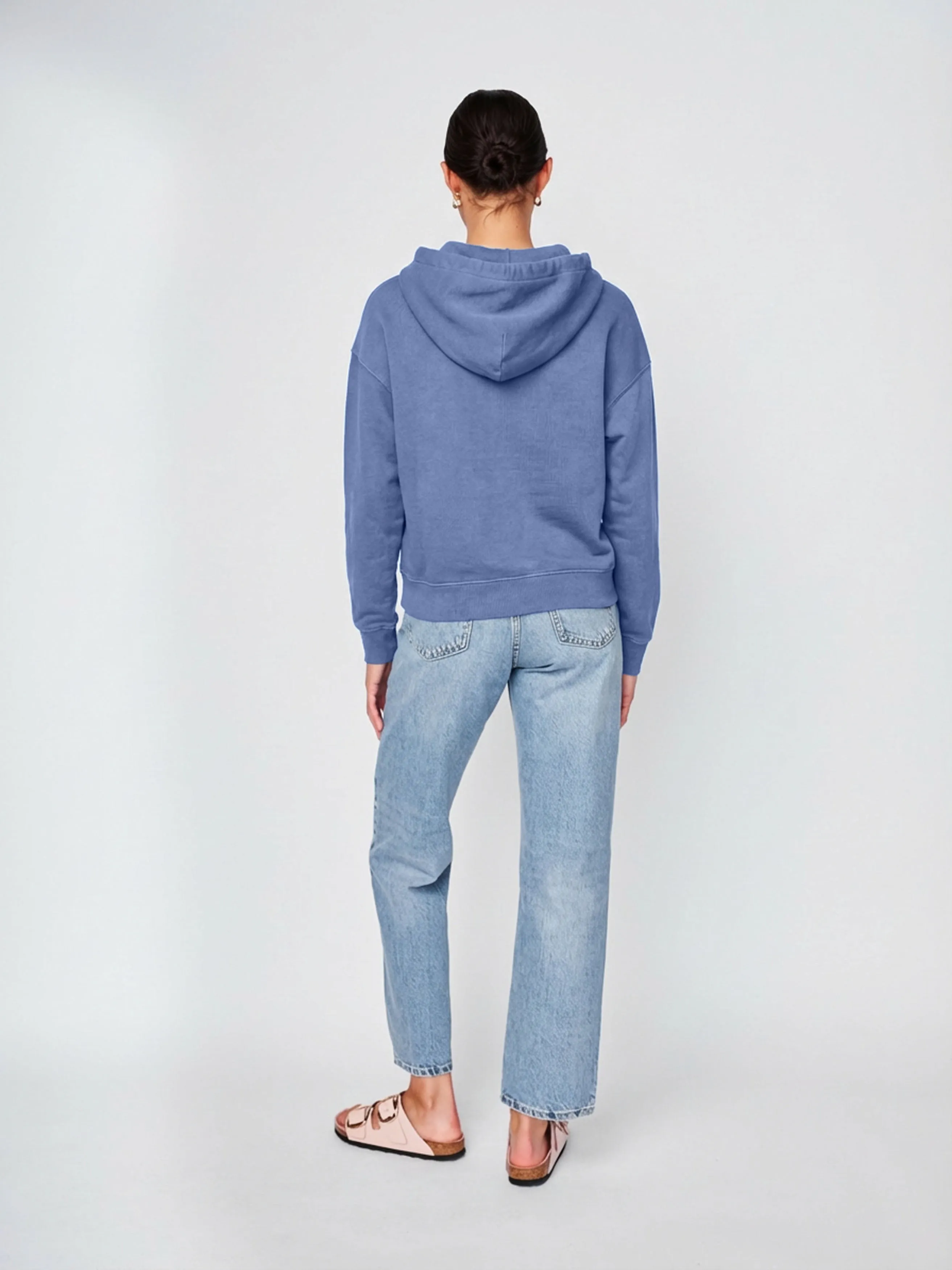 Softest Fleece Hood Pullover in Soft Blue sold by Stateside product image thumbnail 2