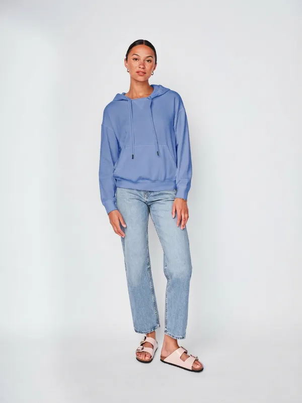 Softest Fleece Hood Pullover in Soft Blue sold by Stateside