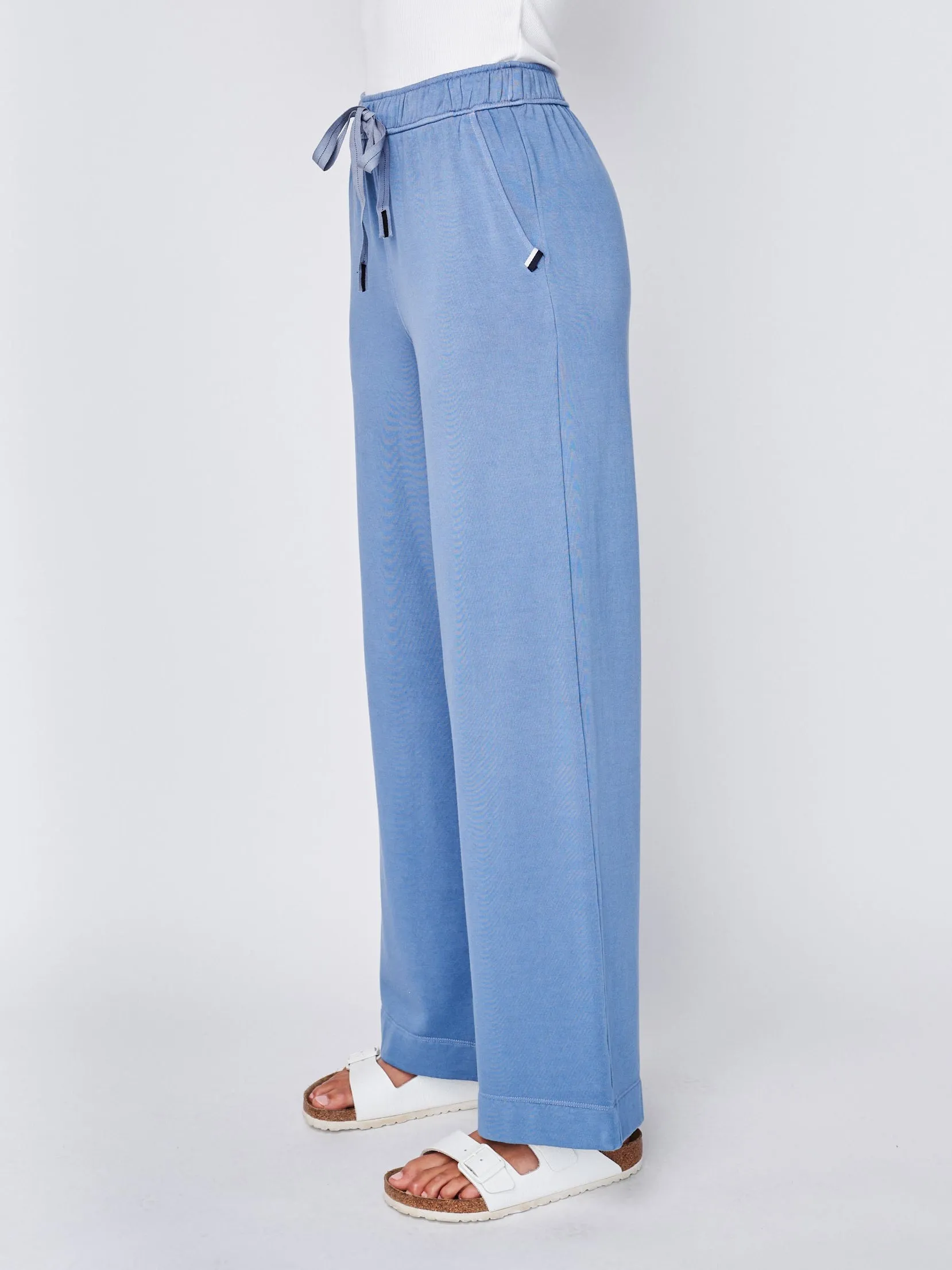 Softest Fleece Drawstring Pant in Soft Blue sold by Stateside product image thumbnail 2