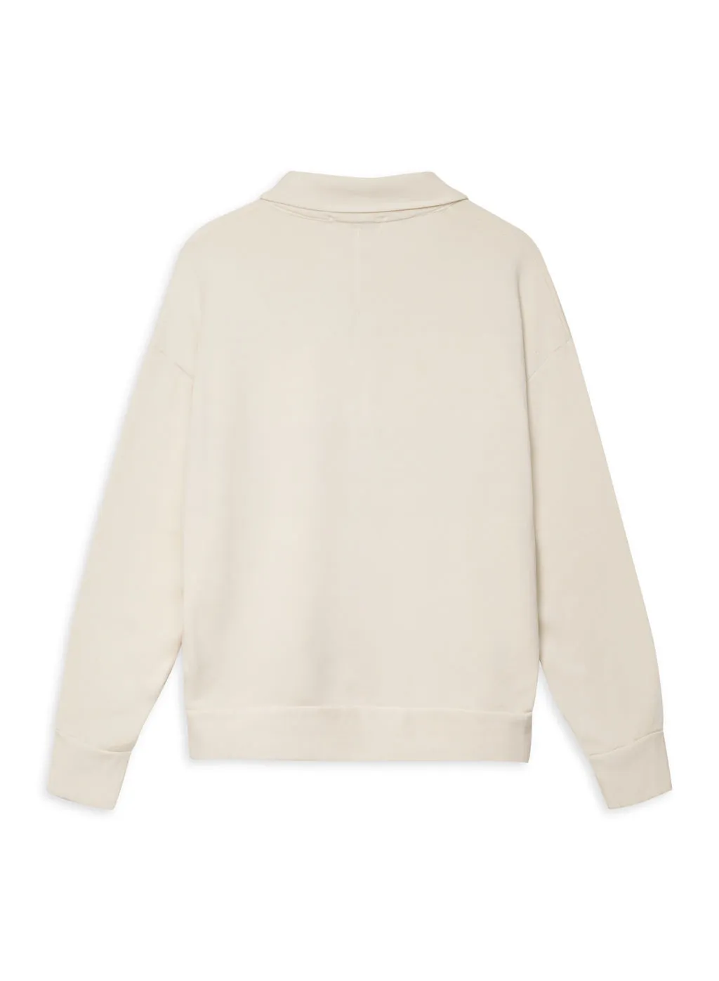 Softest Fleece Oversized Polo in Cream sold by Stateside product image thumbnail 2