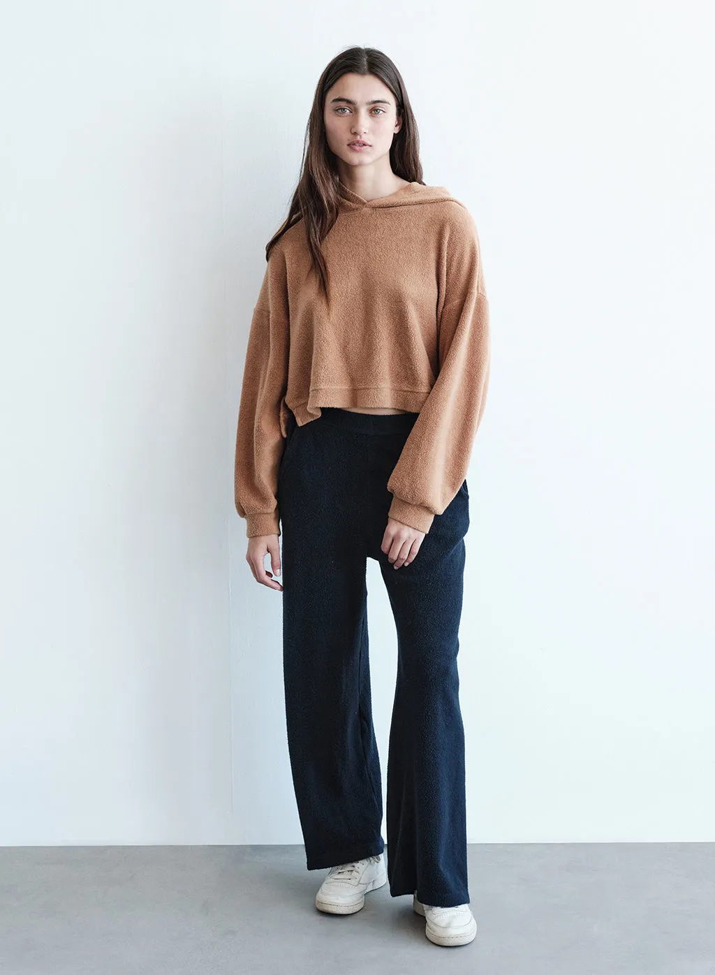 Sherpa Wide Leg Trouser in New Navy sold by Stateside