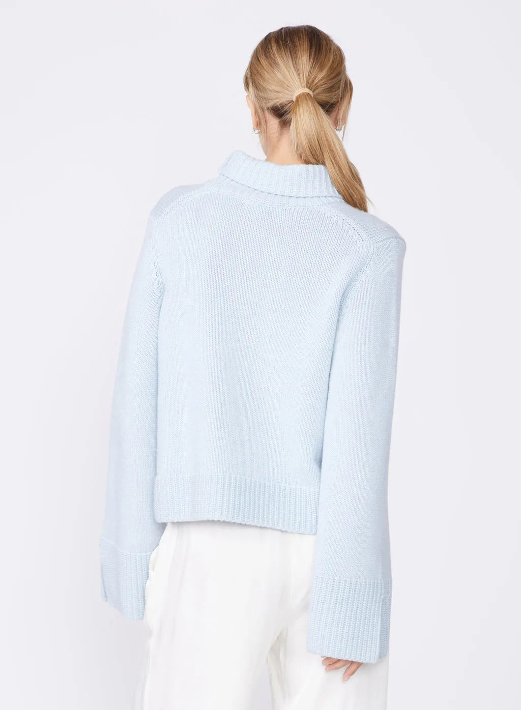 Stateside Cozy Cashmere Blend Turtleneck Sweater in Winter Sky sold by Stateside product image thumbnail 5