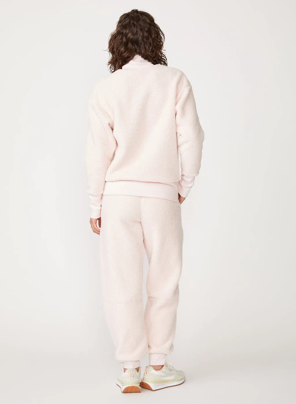Double Faced Sherpa Jogger in Chalk Pink sold by Stateside product image thumbnail 3