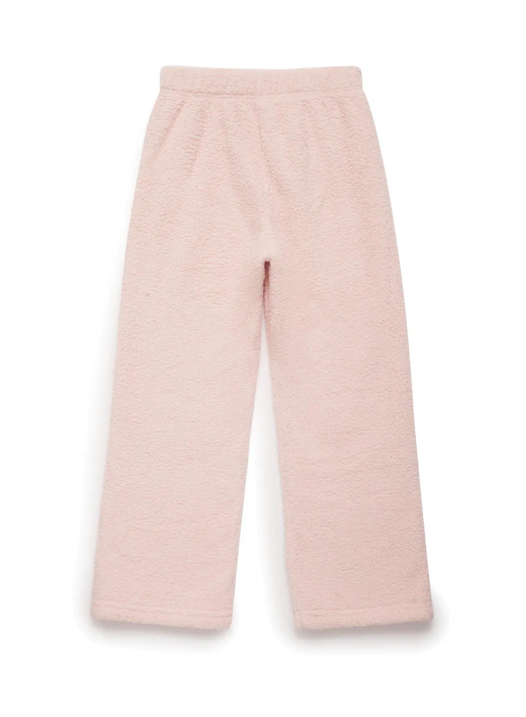 Double Faced Sherpa Palazzo Pant in Chalk Pink sold by Stateside product image thumbnail 4
