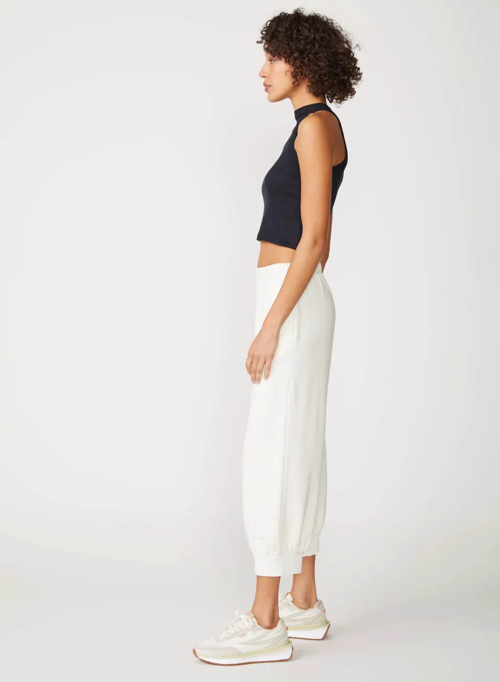 Softest Fleece Wide Leg Pull-On Pant in Cream sold by Stateside product image thumbnail 2