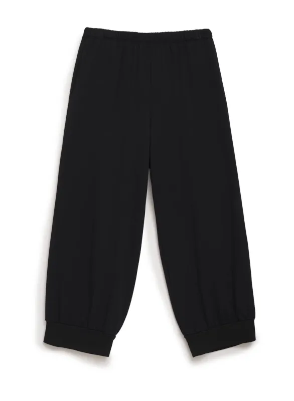Softest Fleece Wide Leg Pull-On Pant in Black made by Stateside