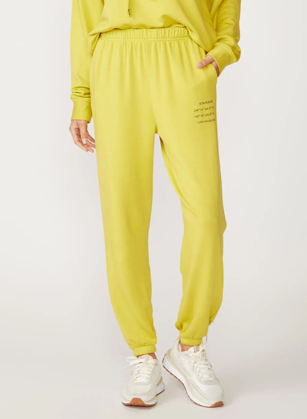 Softest Fleece Sweatpant with Pockets with Screen Print in Dijon sold by Stateside product image thumbnail 4