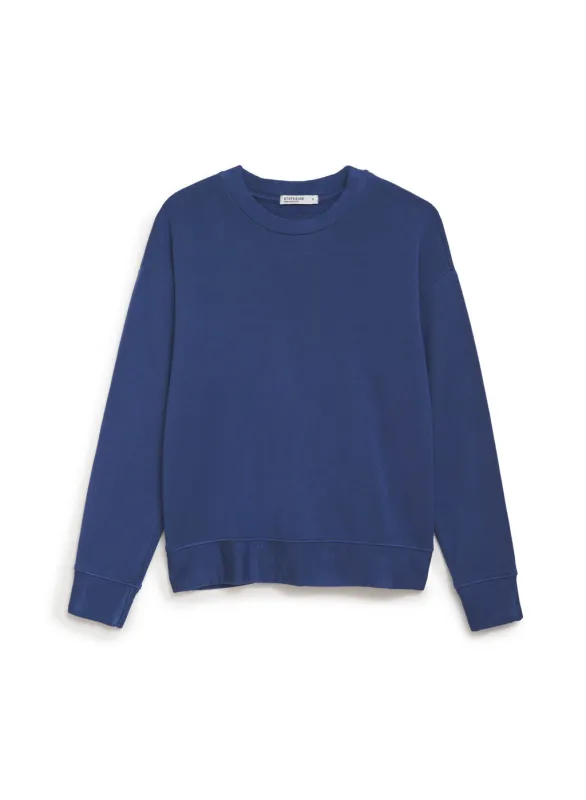 Softest Fleece Crew Neck Pullover in Denim sold by Stateside