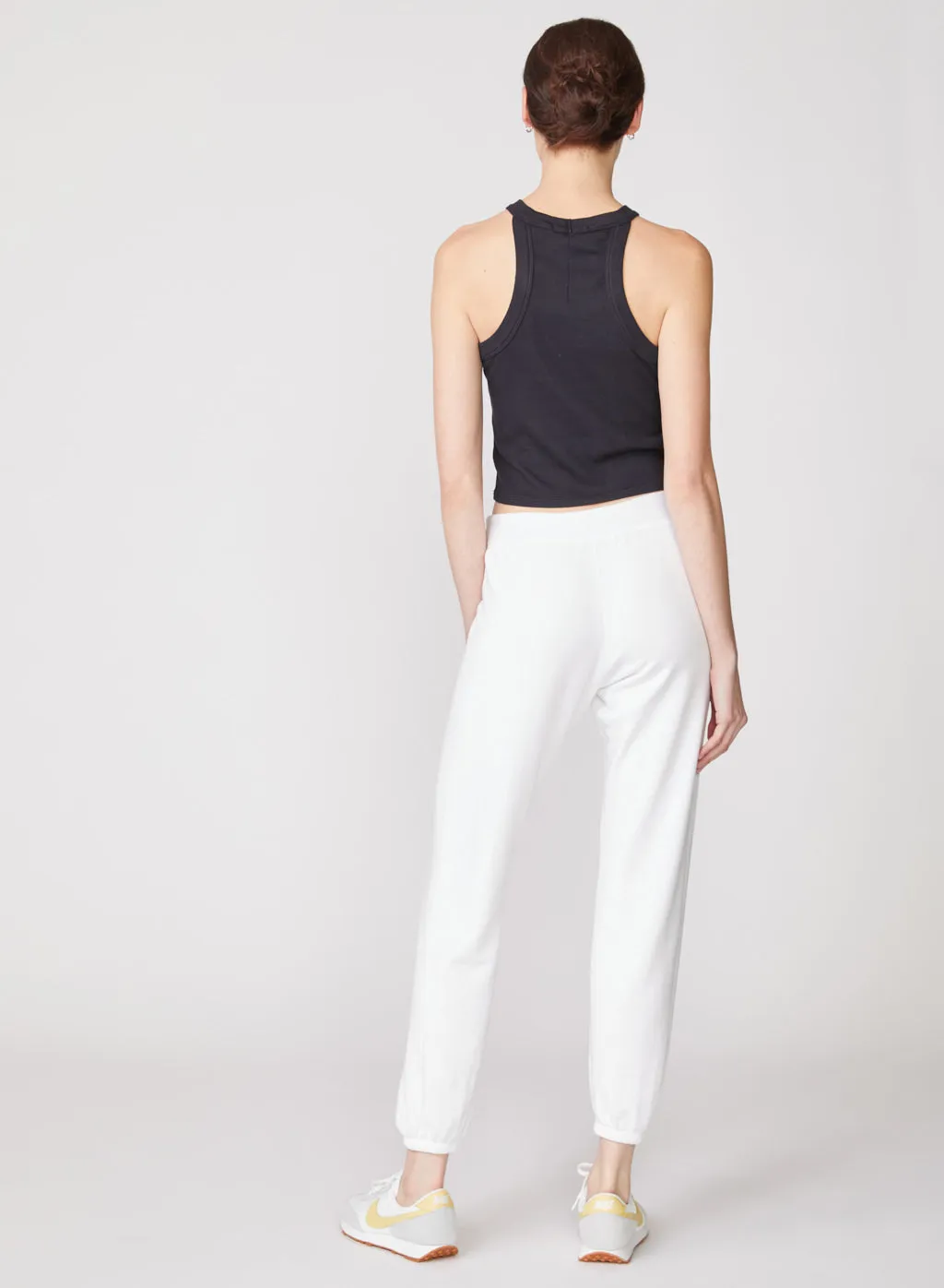 Softest Fleece Drawstring Sweatpant in White sold by Stateside product image thumbnail 3