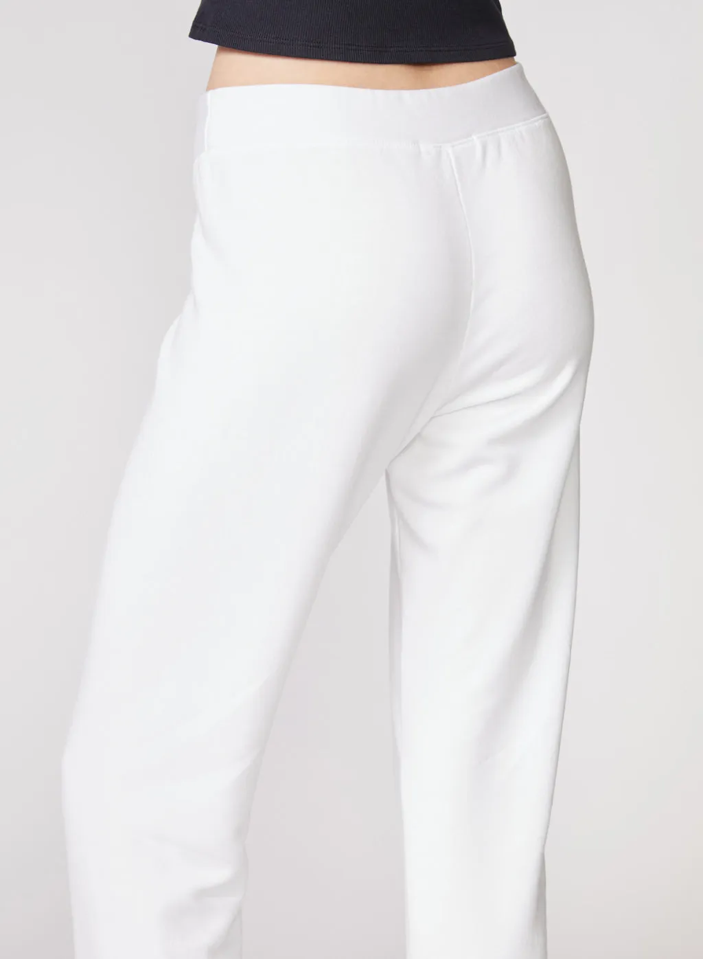 Softest Fleece Drawstring Sweatpant in White sold by Stateside product image thumbnail 5