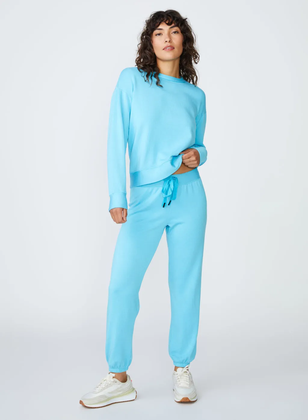 Softest Fleece Drawstring Sweatpant in Sky sold by Stateside product image thumbnail 3