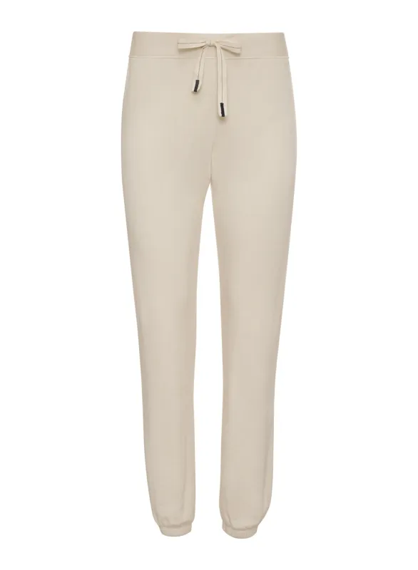 Softest Fleece Drawstring Sweatpant in Cream sold by Stateside