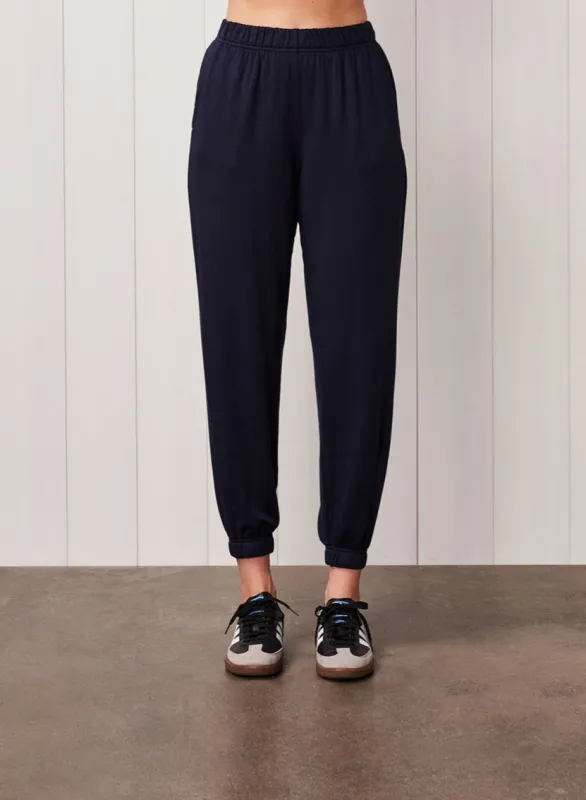Softest Fleece Sweatpant in New Navy sold by Stateside