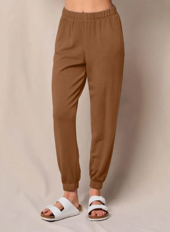 Softest Fleece Sweatpant in Almond sold by Stateside