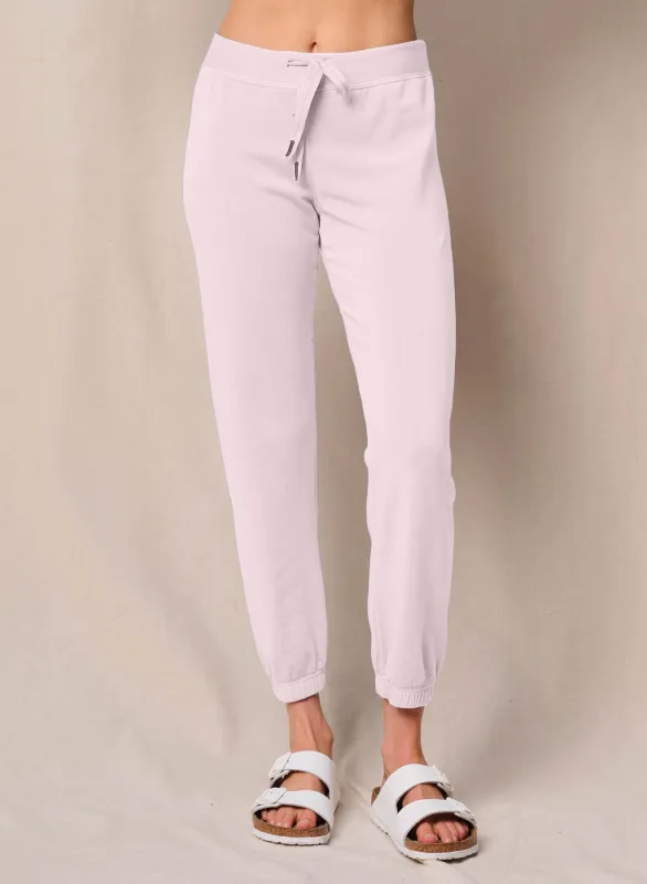 Softest Fleece Drawstring 3/4 Sweatpant in Softest Pink made by Stateside