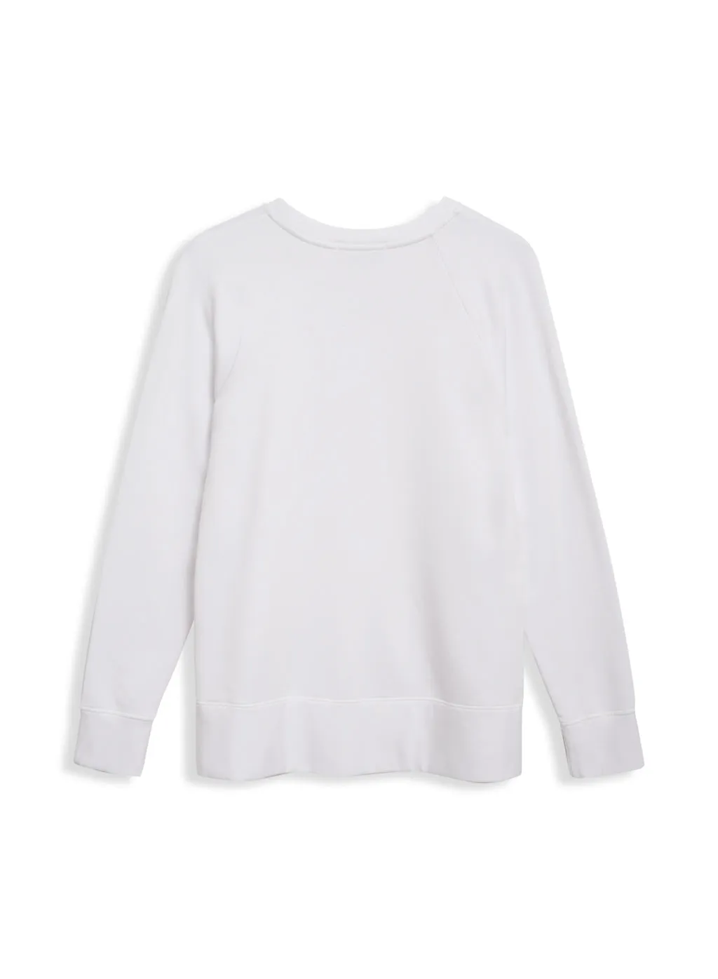 Softest Fleece Raglan Side Slit Sweatshirt in White sold by Stateside product image thumbnail 5