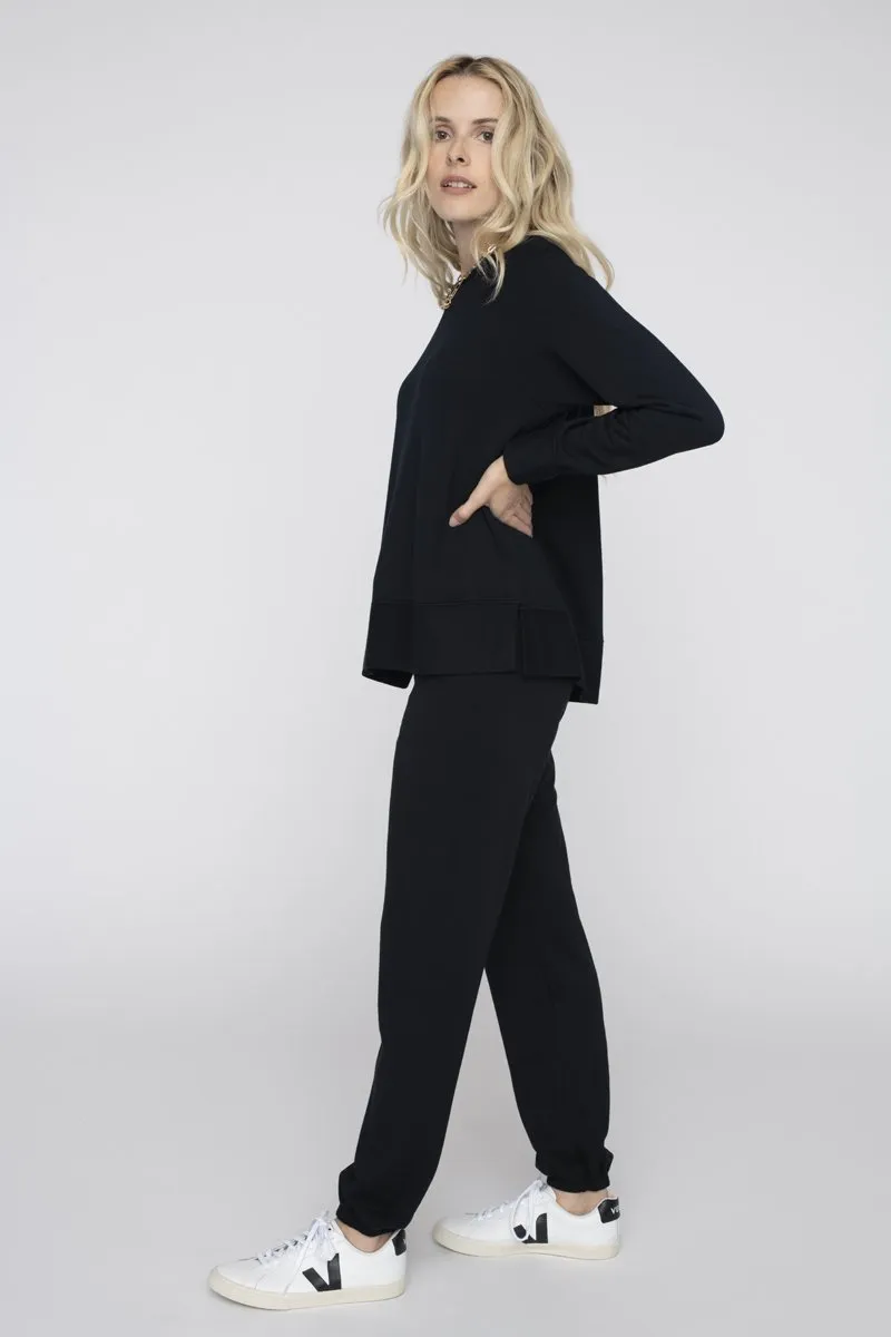 Softest Fleece Raglan Side Slit Sweatshirt in New Navy sold by Stateside product image thumbnail 2