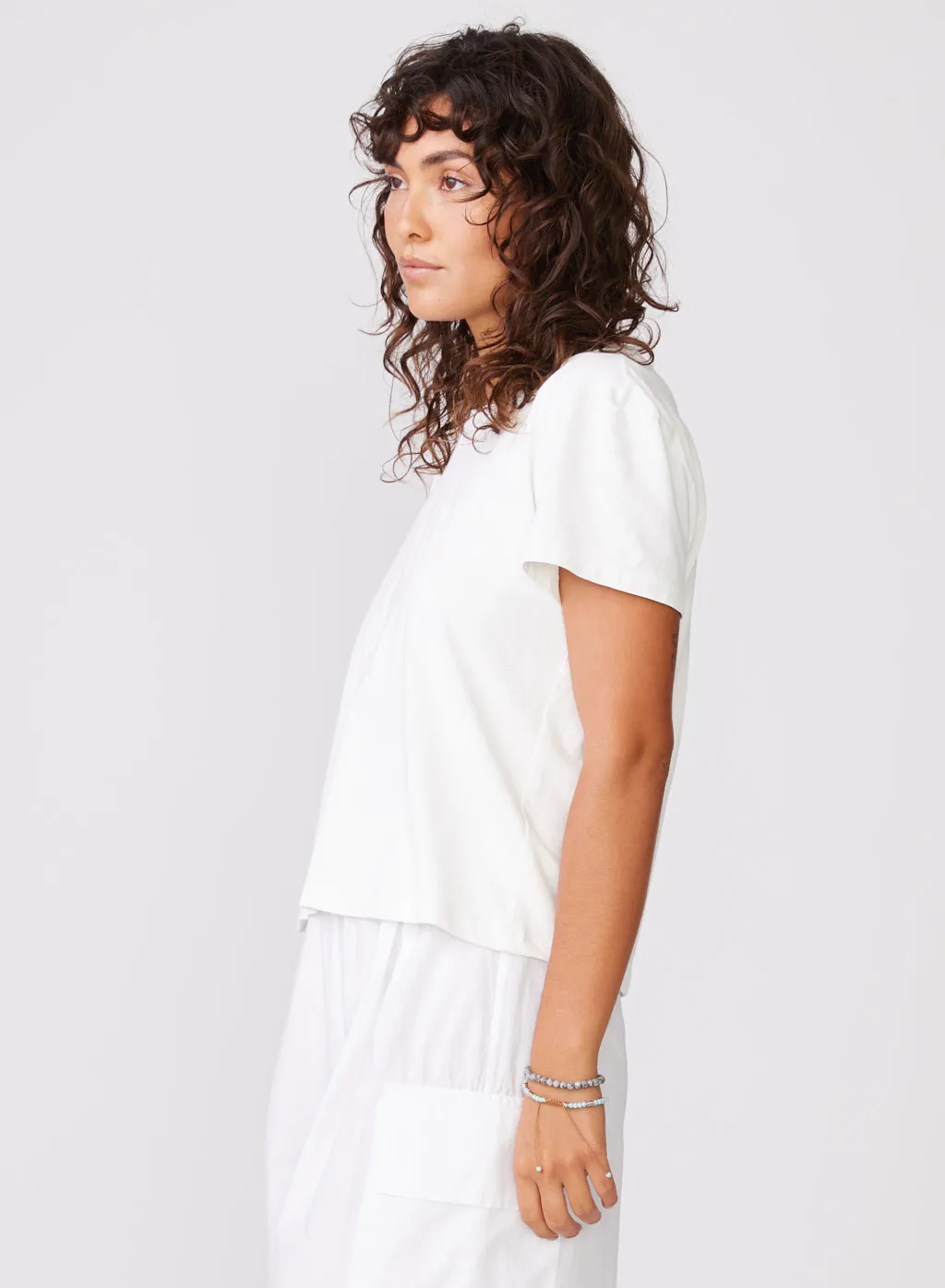 Cloud Jersey Short Sleeve Crew in Paper sold by Stateside product image thumbnail 3