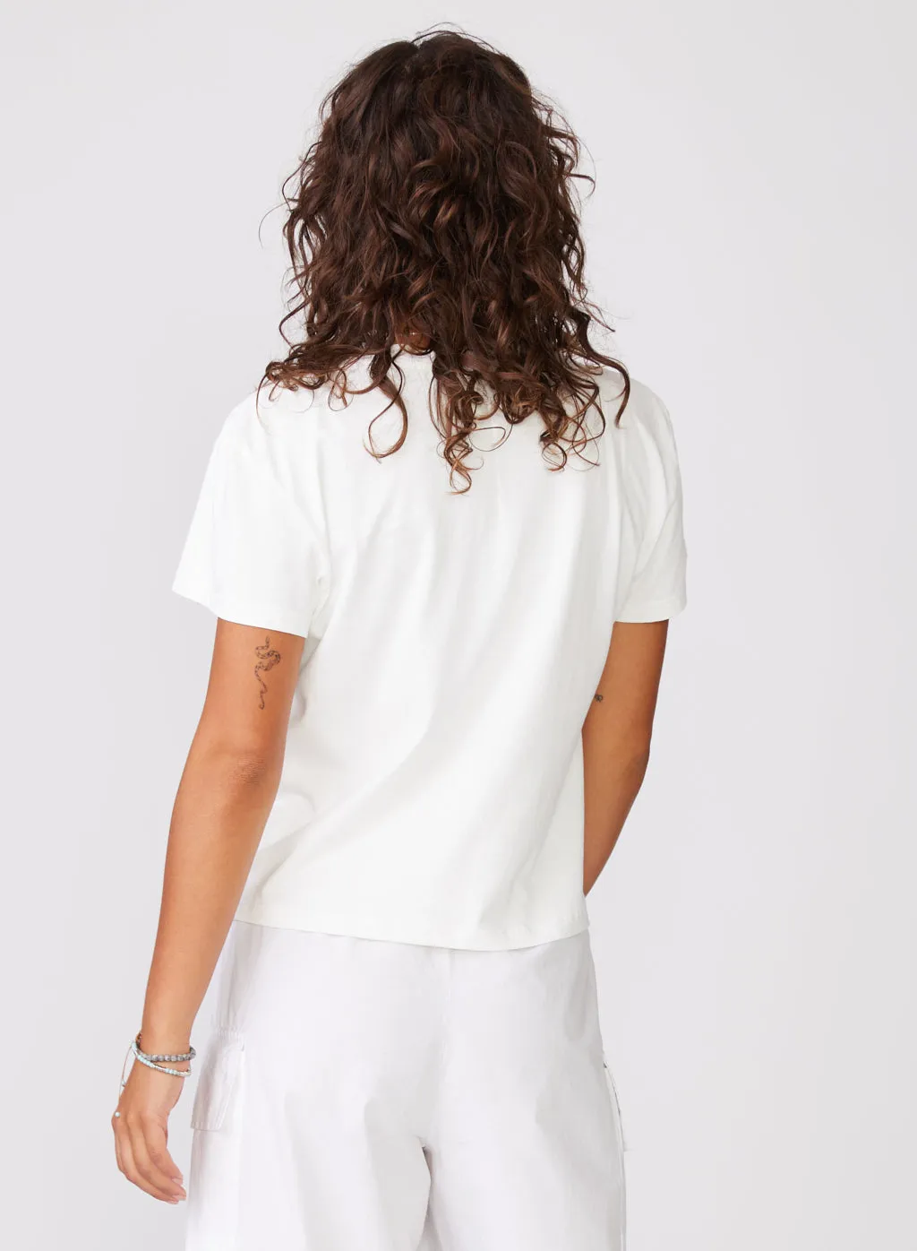 Cloud Jersey Short Sleeve Crew in Paper sold by Stateside product image thumbnail 4