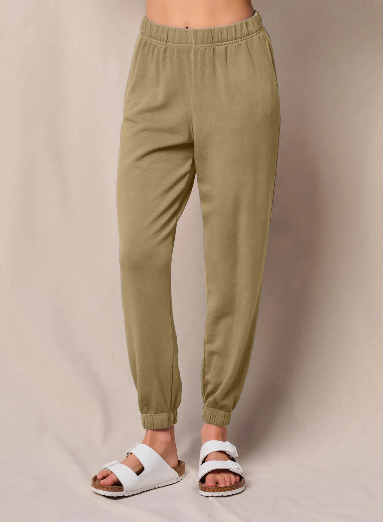 Softest Fleece Crewneck Pullover & Softest Fleece Sweatpant in Bay Leaf sold by Stateside product image thumbnail 5