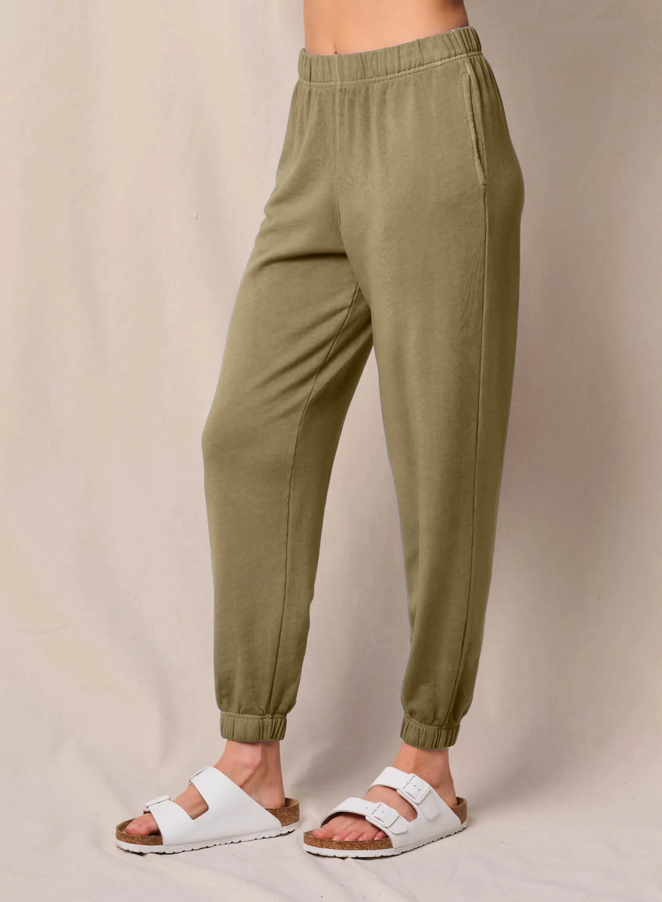 Softest Fleece Crewneck Pullover & Softest Fleece Sweatpant in Bay Leaf sold by Stateside product image thumbnail 3