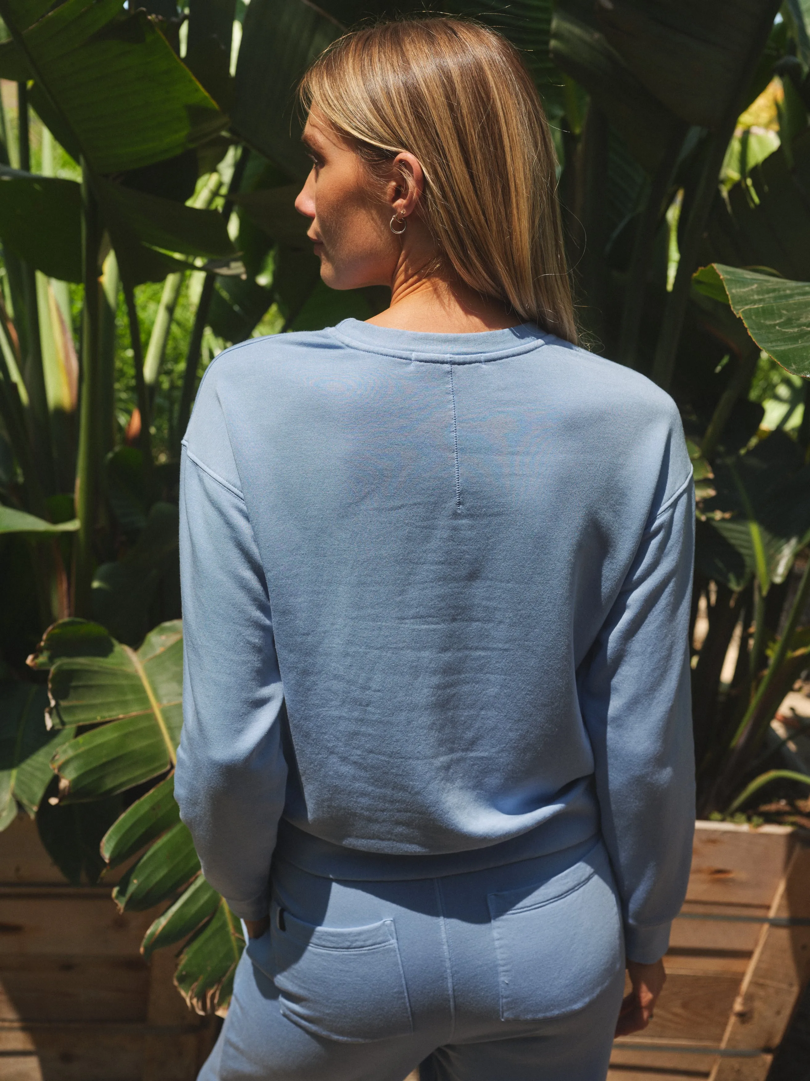 Softest Fleece Crewneck Pullover in Robin's Egg sold by Stateside product image thumbnail 4