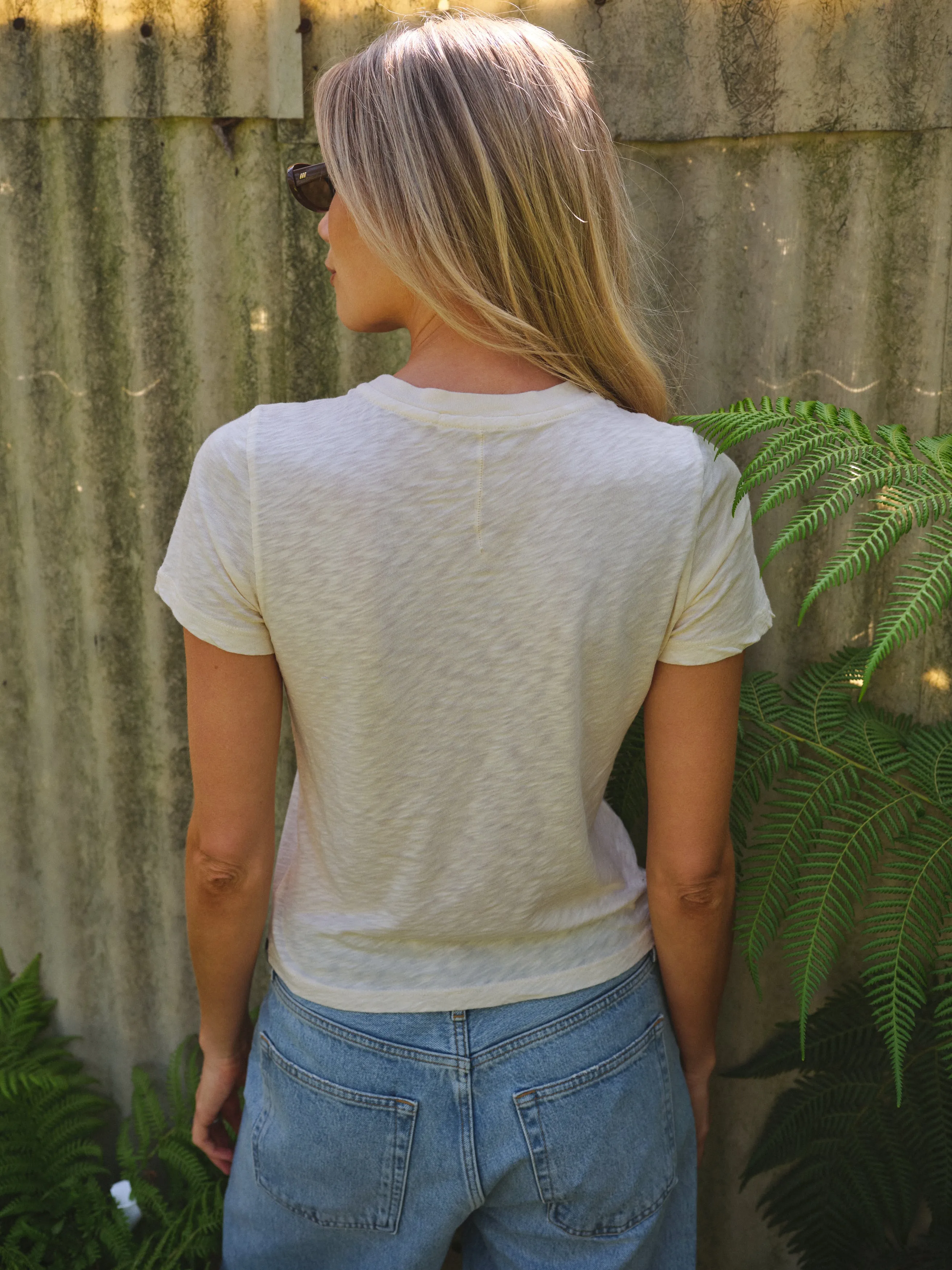 Supima Slub Jersey Short Sleeve Crew in Butter sold by Stateside product image thumbnail 2