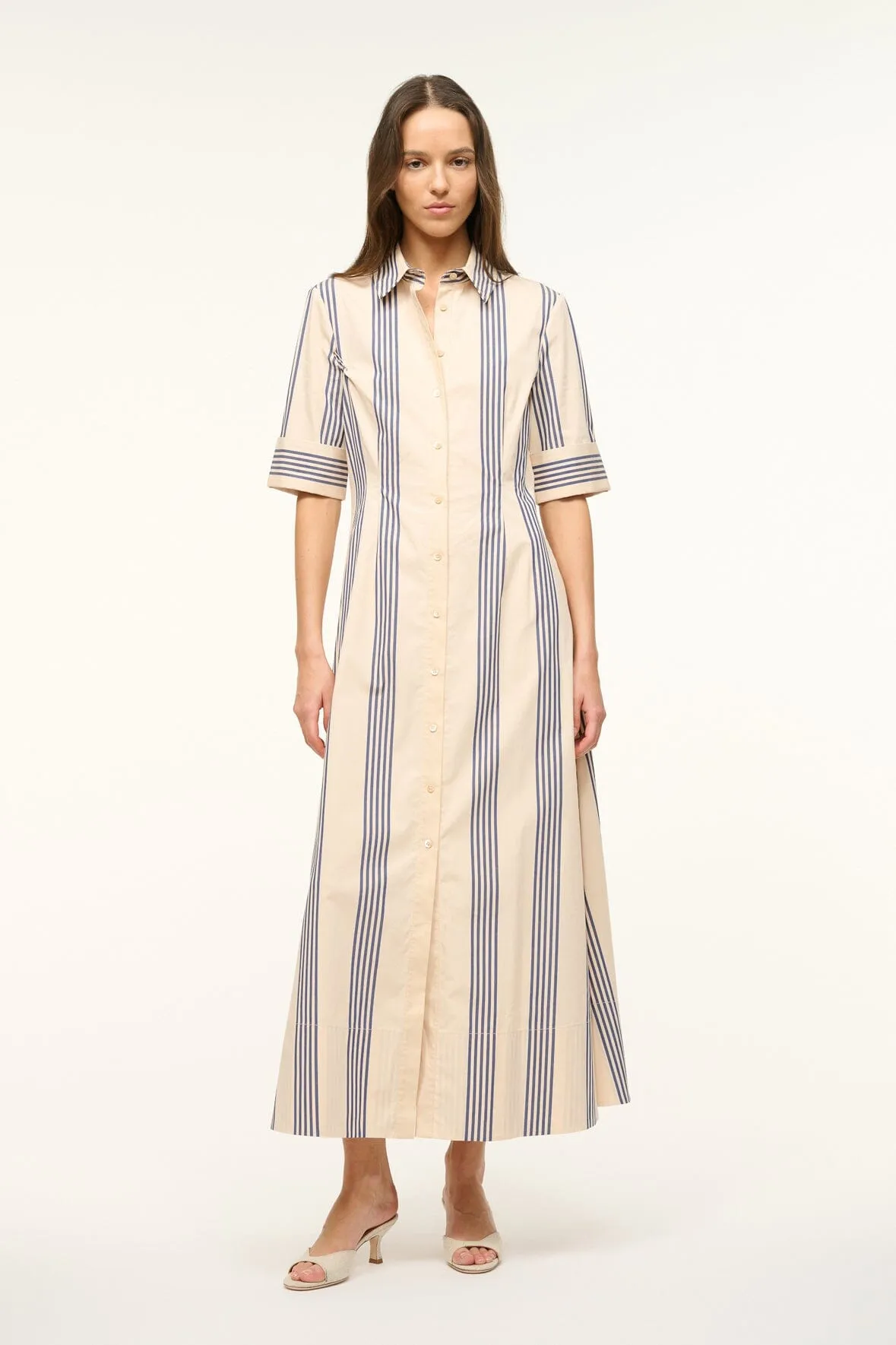 JOAN MAXI DRESS | MARINE BAYADERE STRIPE sold by STAUD