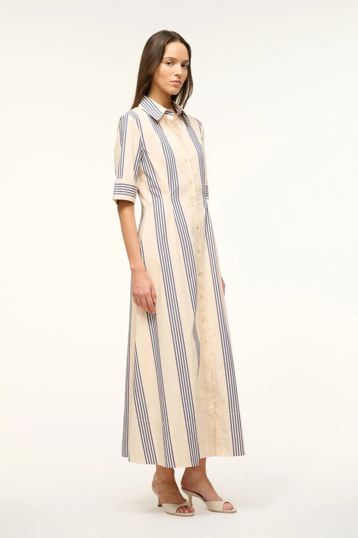 JOAN MAXI DRESS | MARINE BAYADERE STRIPE sold by STAUD product image thumbnail 3