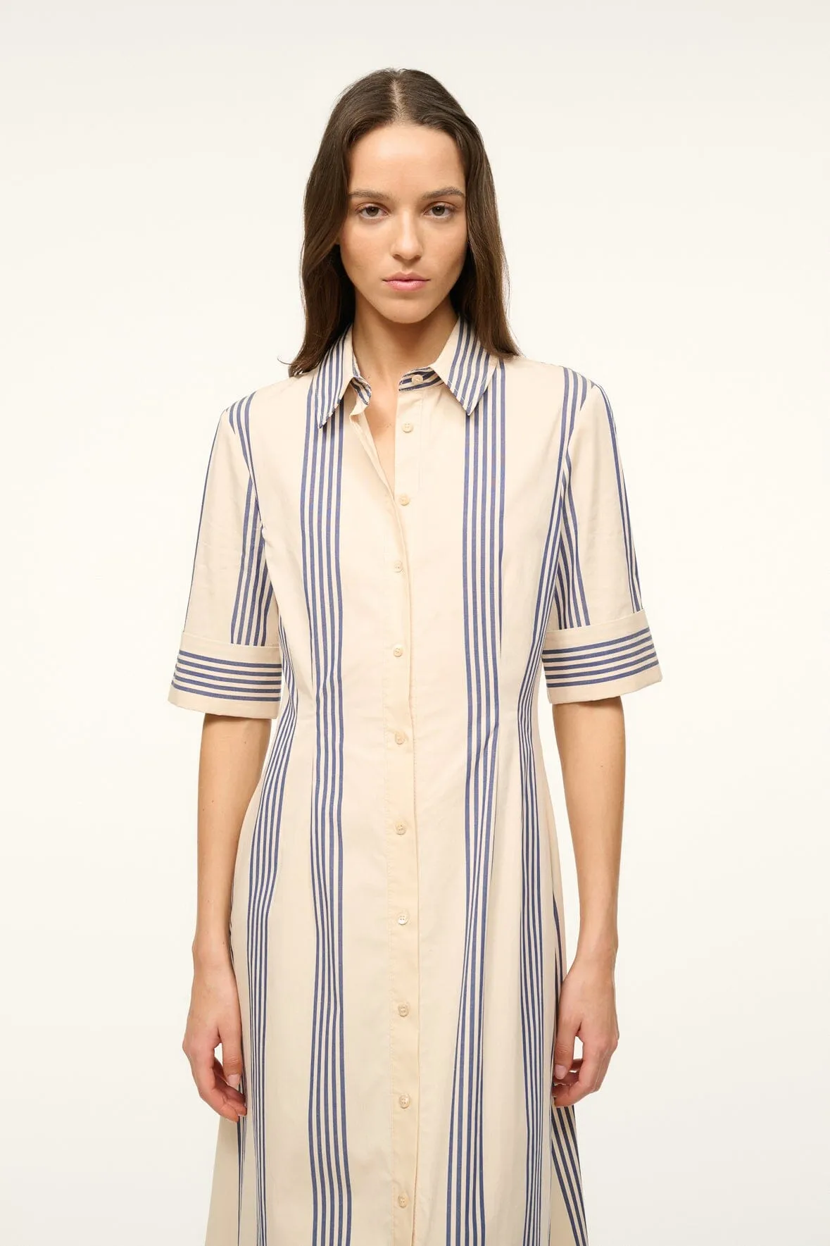 JOAN MAXI DRESS | MARINE BAYADERE STRIPE sold by STAUD product image thumbnail 2