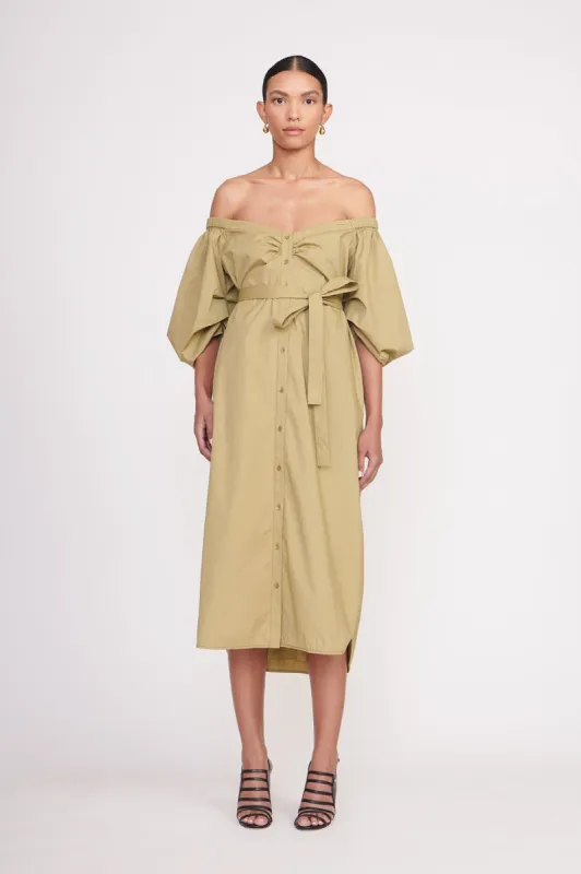 REESE DRESS | KHAKI made by STAUD