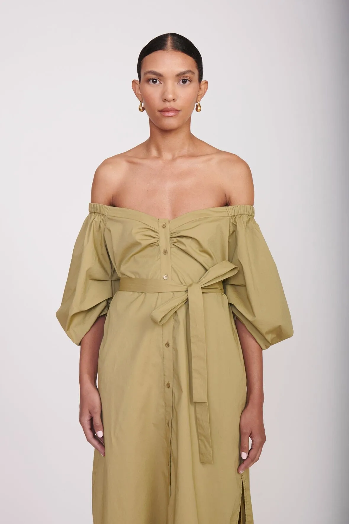 REESE DRESS | KHAKI sold by STAUD product image thumbnail 2