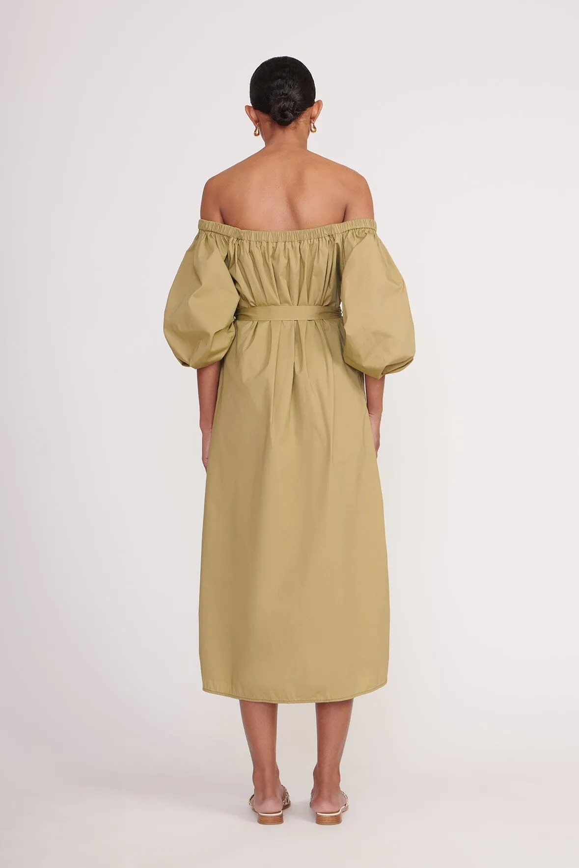 REESE DRESS | KHAKI sold by STAUD product image thumbnail 4