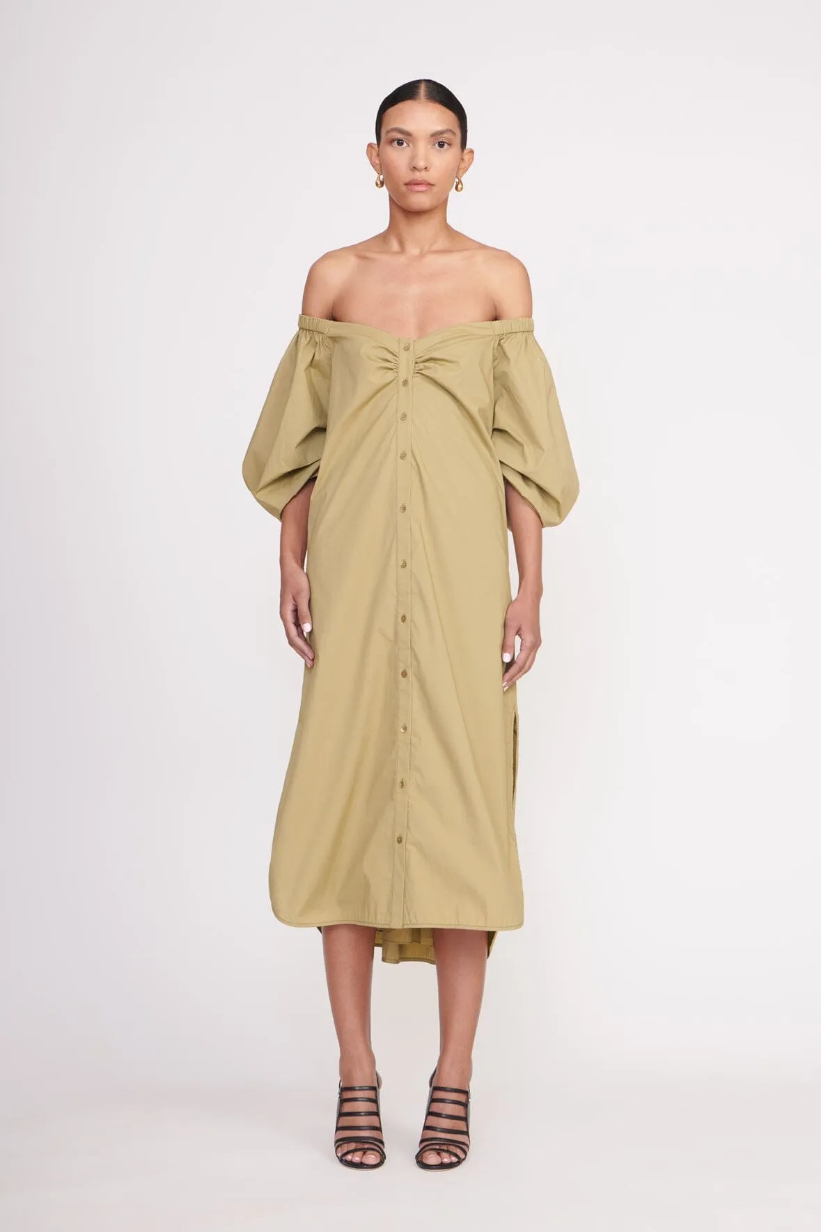 REESE DRESS | KHAKI sold by STAUD product image thumbnail 5
